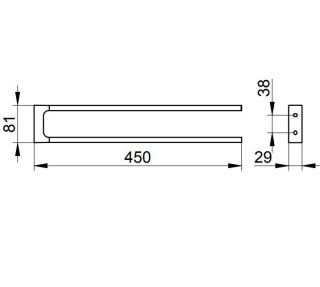 Держатель для полотенца двойной Keuco Edition 11118130000 хром черный шлифованный